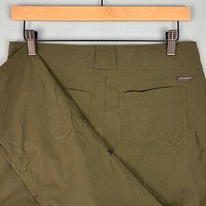 ExOfficio Insect Shield Roll Up Hiking Pants Women's 4 Olive Green Nylon Blend
